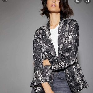 Nation LTD snakeprint blazer size L. NWT